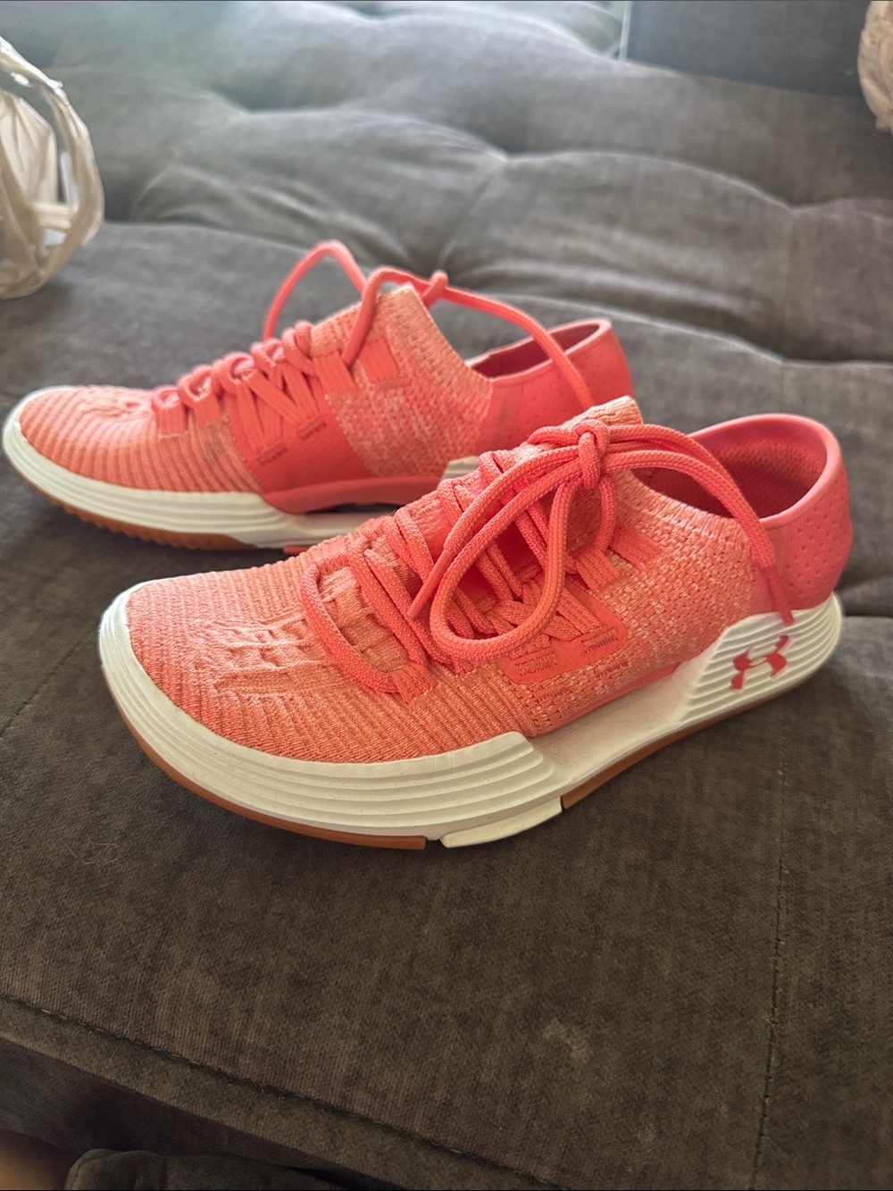 Under Armour Women’s Coral/Peach Knit Training Shoes